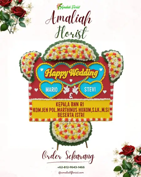 Papan Bunga Pernikahan Sepauk